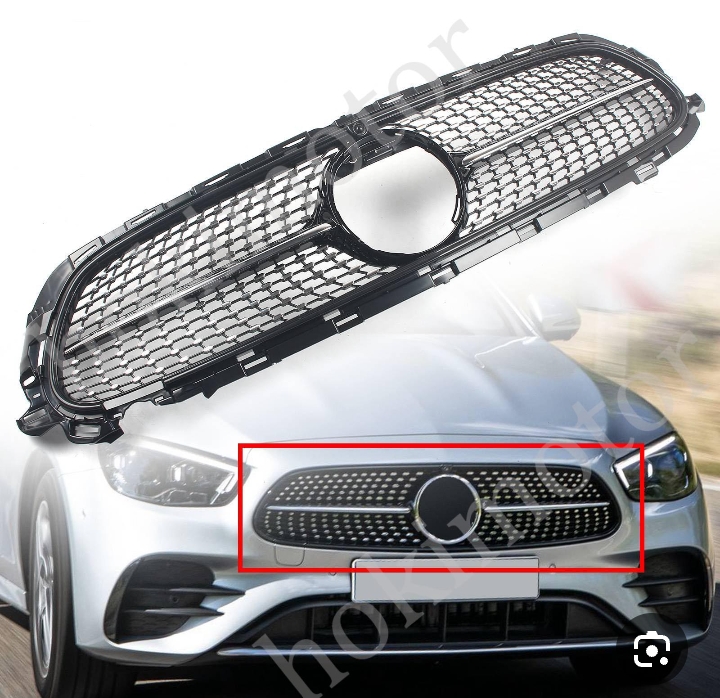 شبكة أمامية رياضية (AMG Line) سوداء لسيارة مرسيدس بنز الفئة C (موديل W206)